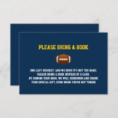 ブルーイエローサッカーBOOKベビーシャワーを持って来る エンクロージャーカード (正面/裏面)