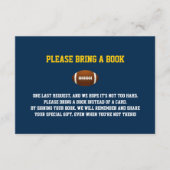 ブルーイエローサッカーBOOKベビーシャワーを持って来る エンクロージャーカード (正面)