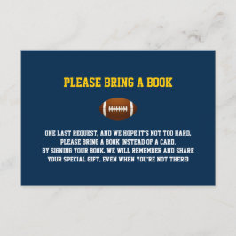 ブルーイエローサッカーBOOKベビーシャワーを持って来る エンクロージャーカード