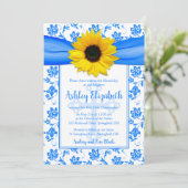 ブルーイエローサンフラワーダマスクファースト 招待状 (スタンド正面)