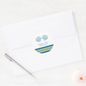 ブルーイエローシー航海のヘルズ結婚式用シール ラウンドシール (封筒)
