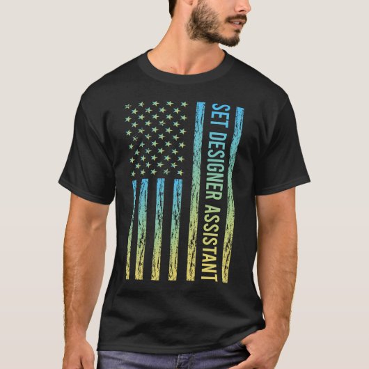ブルーイエローセットデザイナーアシスタント Tシャツ (正面)