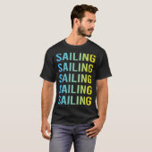 ブルーイエローセーリングセーラー Tシャツ (正面フル)