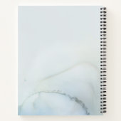 ブルーイエローソフトウォーター色の女性イラストレーション ノートブック (裏面)