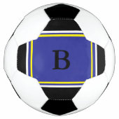 ブルーイエローデザイン サッカーボール (正面)