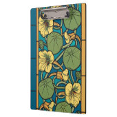 ブルーイエローナスタジウムフラワー新しいパターン クリップボード (左)