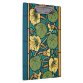 ブルーイエローナスタジウムフラワー新しいパターン クリップボード (右)