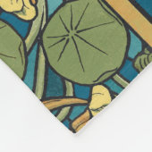 ブルーイエローナスタジウムフラワー新しいパターン フリースブランケット (角)