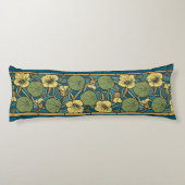 ブルーイエローナスタジウムフラワー新しいパターン ボディピロー (裏面)