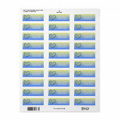 ブルーイエローハート平和アンチ戦争ウクライナ ラベル (フルシート)