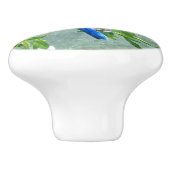 ブルーイエローバードさくらんぼブロッサムツリー絵画ズ セラミックノブ (側面)