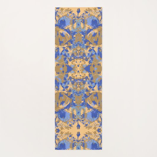 ブルーイエローパターンの概要独占的表示 ヨガマット (裏面)