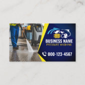 ブルーイエローパワーウォッシュクリーニングフォト 名刺 (正面)
