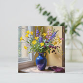 ブルーイエローパープル開花アート シーズンカード (スタンド正面)