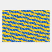 ブルーイエローピースアニット戦争ウクライナインスパイアストライプ ラッピングペーパーシート (正面)