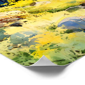 ブルーイエローフォレスト絵画ポスター ポスター (角)