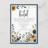 ブルーイエローフラワーズエレガフォーマルントウェディングホテル エンクロージャーカード (正面)
