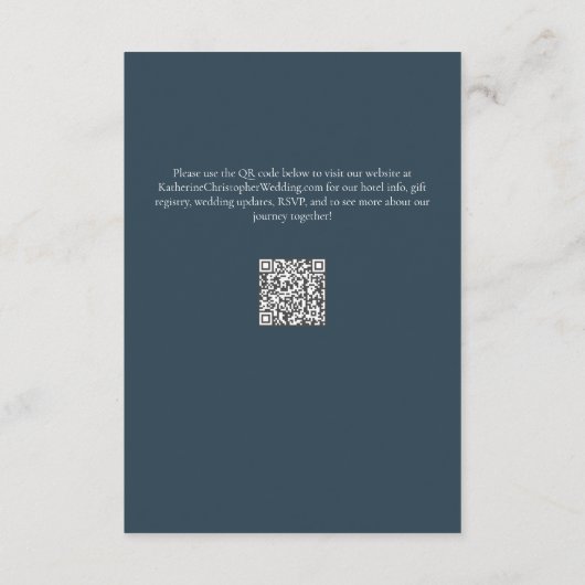 ブルーイエローフラワーズエレガフォーマルントウェディングホテル エンクロージャーカード (裏面)