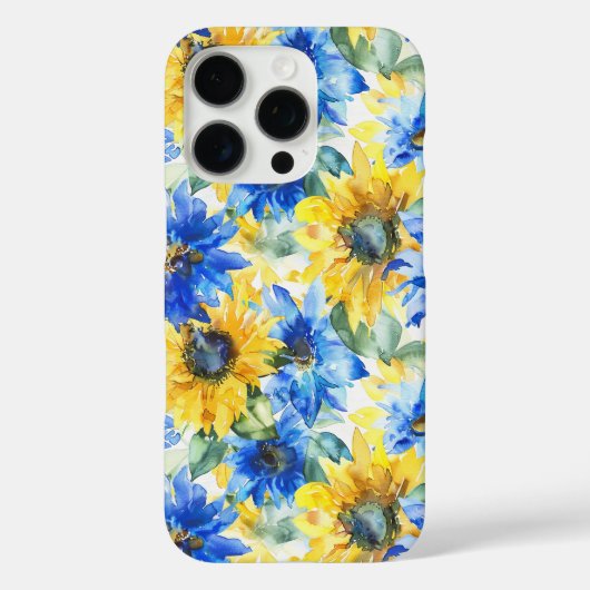 ブルーイエローフラワーズ誕生日 Case-Mate iPhoneケース (裏面)