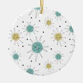 ブルーイエローフランシスコスターバストミッドセンチュリー セラミックオーナメント (正面)