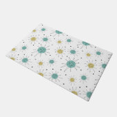 ブルーイエローフランシスコスターバストミッドセンチュリー ドアマット (アングル)