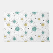 ブルーイエローフランシスコスターバストミッドセンチュリー ドアマット (正面)