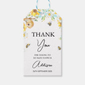 ブルーイエローフローラママへビーベイビーシャワー ギフトタグ (正面)