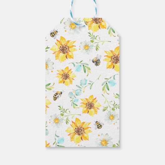 ブルーイエローフローラママへビーベイビーシャワー ギフトタグ (裏面)