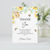 ブルーイエローフローラママへビーベイビーシャワー サンキューカード (スタンド正面)