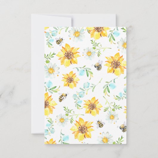 ブルーイエローフローラママへビーベイビーシャワー サンキューカード (裏面)