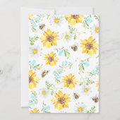 ブルーイエローフローラママへビーベイビーシャワー 招待状 (裏面)