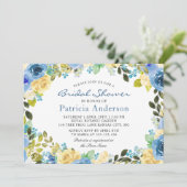 ブルーイエローフローラ植物園ブライダルシャワー 招待状 (スタンド正面)