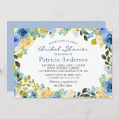 ブルーイエローフローラ植物園ブライダルシャワー 招待状 (正面/裏面)