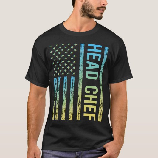 ブルーイエローヘッドシェフ Tシャツ (正面)