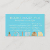 ブルーイエローベーカリーパティシエ調理具調理器 名刺 (裏面)