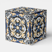 ブルーイエローホワイトブラックAzulejuモロッコスペインのード フェイバーボックス (裏面サイド)