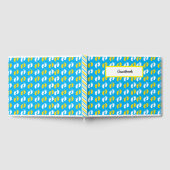 ブルーイエローホワイトベビー足 ゲストブック (全面)