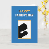 ブルーイエローホワイト最高のパパエバーハッピーファーザーズデイ カード (黄色い花)