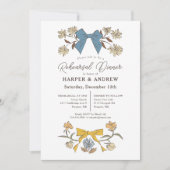 ブルーイエローボウズ結婚リハーサルディナー 招待状 (正面)