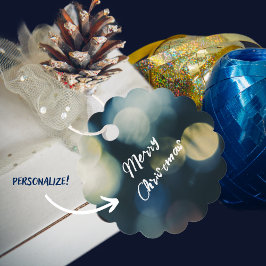 ブルーイエローメリークリスマス フェイバータグ