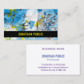 ブルーイエローモダン抽象芸術アーエレガントテンプレート 名刺 (正面/裏面)