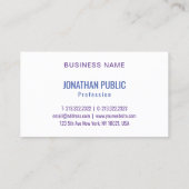 ブルーイエローモダン抽象芸術アーエレガントテンプレート 名刺 (裏面)