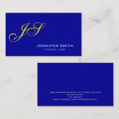 ブルーイエローモノグラムコンサルタント名刺 名刺 (正面/裏面)