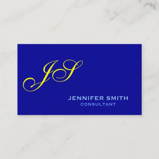 ブルーイエローモノグラムコンサルタント名刺 名刺 (正面)