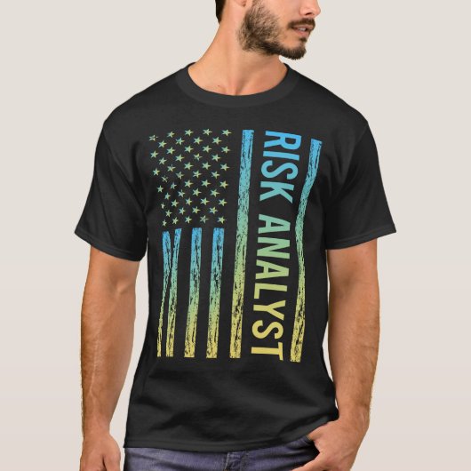 ブルーイエローリスクアナリスト Tシャツ (正面)