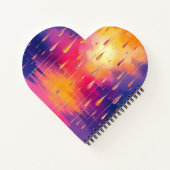 ブルーイエローレインドロップウォーター絵を描カラー ノートブック (裏面)