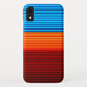 ブルーイエローレッドストライプ iPhone XRケース