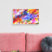 ブルーイエローレッド数々のカラー抽象芸術アートデザイン キャンバスプリント (インサイチュ (リビング))