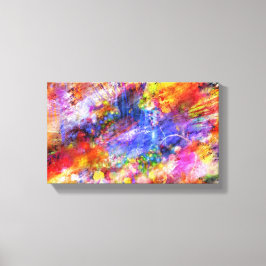 ブルーイエローレッド数々のカラー抽象芸術アートデザイン キャンバスプリント