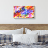 ブルーイエローレッド数々のカラー抽象芸術アートデザイン キャンバスプリント (インサイチュ (寝室))